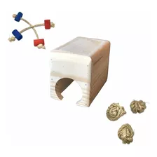 Casinha Para Hamster + 4 Brinquedos Grátis