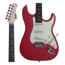 Guitarra Elétrica Memphis Stratocaster Mg-30 De Amieiro Fiesta Red Satin Com Diapasão De Jacarandá