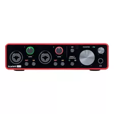 Interfaz De Audio Focusrite Scarlett 2i2 Roja 3.ª Gen