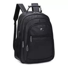 Bolsa Executiva Mochila Grande Escolar Couro P/ Notebook Usb