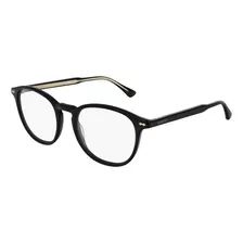 Gucci Gg0187o 009 Round Shape Negro Dorado