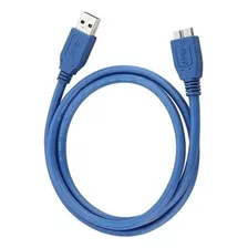 Cable Usb 3.0 A Micro Usb 3.0 1 Metro Para Disco Duro Extern Color Negro