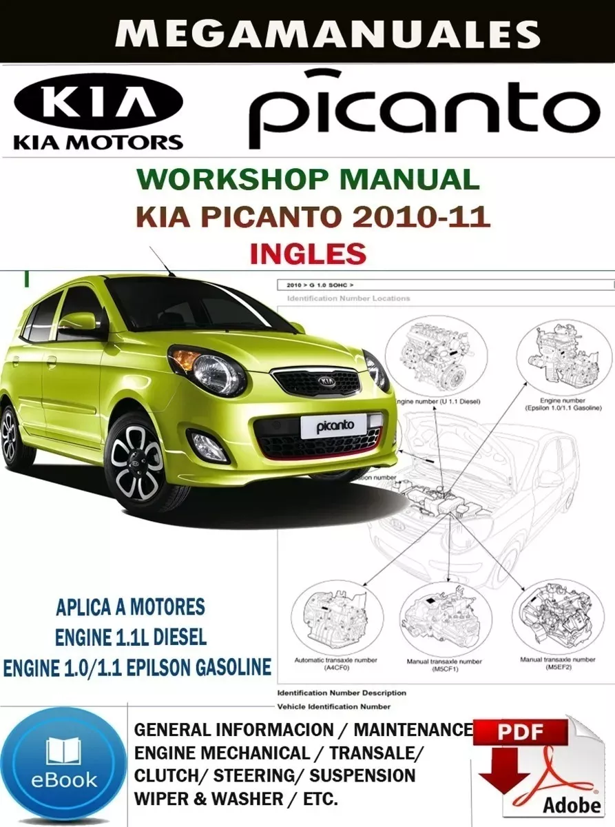 Manual De Taller Kia Picanto 2010-11 Ingles