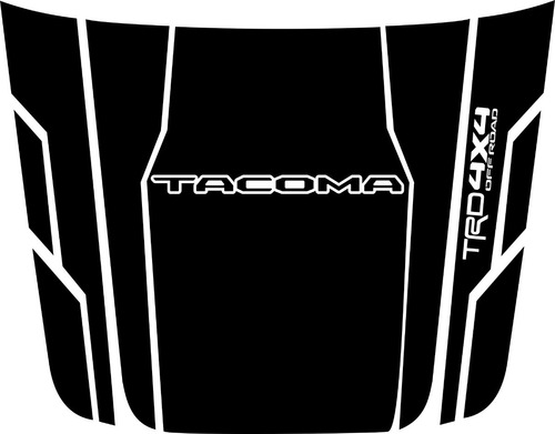 Sticker Calca Cofre Sin Toma De Aire Toyota Tacoma Trd 4x4  Foto 2