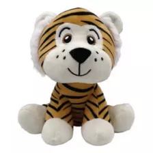 Bicho Pelúcia Zoo Animais Grande 35cm Unik Toys Cor Tigre