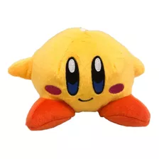 Pelúcia Kirby Amarelo Gold Video Game Super Mario Bros