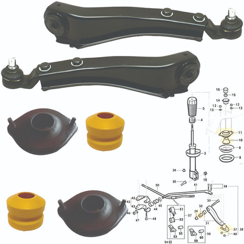 Kit De Bases Horquillas Comp Rebotes Chevy Opel Brasil 99-03 Foto 3