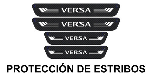 Sticker Proteccin De Estribos Puertas Nissan Versa Diseo 4 Foto 2