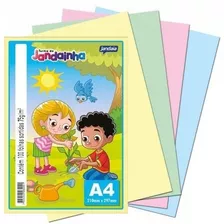 Papel Sulfite A4 100 Folhas 75g Sortido Jandaia