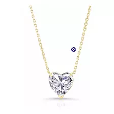 Ouro 18k- Colar Coração 4 Quilates De Moissanite