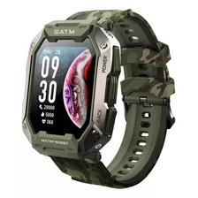 Relógio Smartwatch 5atm Tático Camuflado Militar Smart Wr