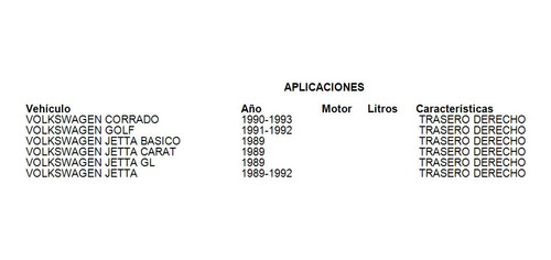 Caliper De Freno Trasero Derecho Volkswagen Corrado 1993 Foto 6