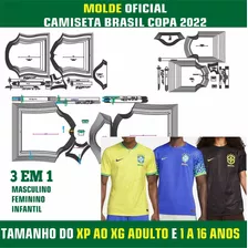 Kit Moldes Camisetas Brasil Copa Do Mundo 2022 Seleção