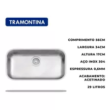 Cuba Tramontina Prime Acetinada Lavínia Bl 56x34 Val. 3 1/2 Cor Prata