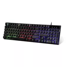 Teclado Rgb Gamer - Semi Mecânico Cor De Teclado Preto