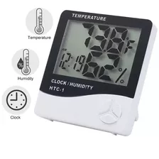 Relógio Digital Mesa Casa Parede Temperatura Umidade Do Ar
