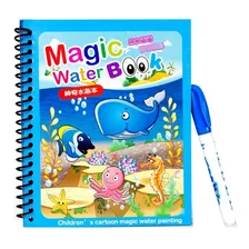 Caderno Mágico Reutilizável De Colorir Aquarela- Baleia 