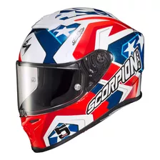 Casco Integral Moto Scorpionexo R1 Air Gp Bautista Tricomp Color Rojo/blanco/azul Diseño Solid Tamaño Del Casco M (57-58 Cm)