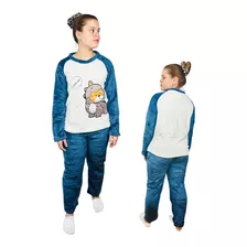 Pijama Polar Mujer Plush Invierno Tock 