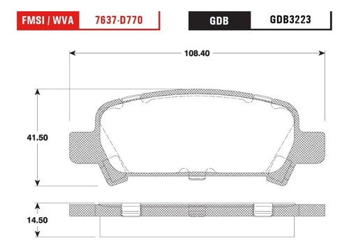 Balata Trasera Subaru Baja 2003-2006 Foto 2