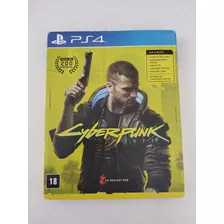 Cyberpunk 2077 Jogo Ps4 Mídia Física Completo Manual Pôster