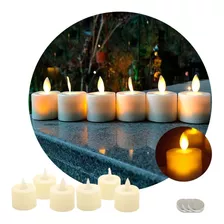 Velas Led Cálidas Movimiento Pila Decorativa Souvenir Set X6