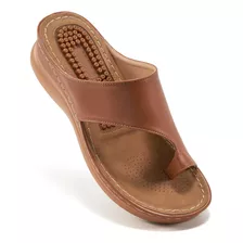 Zapatos De Cuña Para Mujer, Sandalias Con Cómodo Cojín, Sand