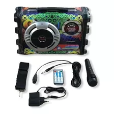 Caixa De Som Ecopower Karaoke Bluetooth E Mp3 - Ep-2220