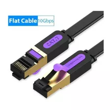 Cabo De Rede Cat7 Rj45 Vention Flat 2m 600mhz 10gbps Blindad