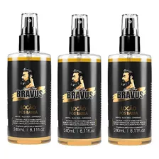 Kit - 3 Loções Pós Barba Gold - Bravus