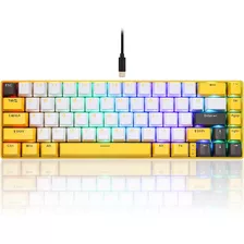 Teclado Mecânico Gamer Motospeed Bk67 Rgb, Red Switch