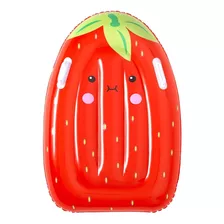 Colchoneta Fruta Frutilla Inflable Roja 84 X 55 Cm.