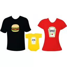 Kit Família Hambúrguer, Ketchup E Mostarda