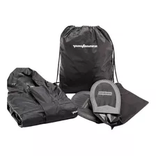 Kit Capa De Chuva Polaina Mochila Para Moto Pantaneiro