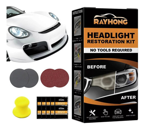 Ray Kit Renovador, Reparador De Faros Focos Quita Amarillo Foto 3