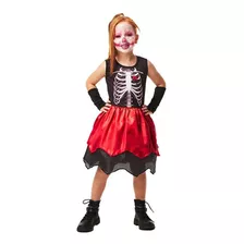 Fantasia Infantil Halloween Caveirinha 1und