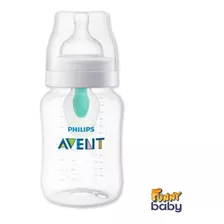 Botella Anticólica Avent Classic De 260 Ml Con Accesorio Airfree, Color Transparente Na