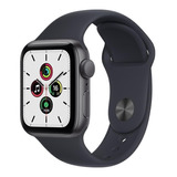 Apple Watch Se (gps, 40mm) - Caja De Aluminio Color Gris Espacial - Correa Deportiva Azul Medianoche