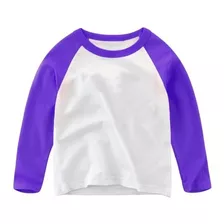 Playera Beisbolera Manga Ranglan Larga De Niños Sublimacion