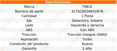 1- Maza Delantera O Trasera Izq/der S7 V8 4.0l 14 Tmk Foto 2