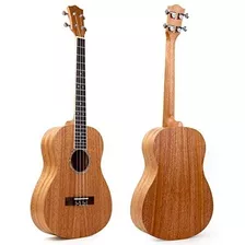 Kmise Baritone Ukulele 30 Inch Mahogany Ukelele 4 String Ha