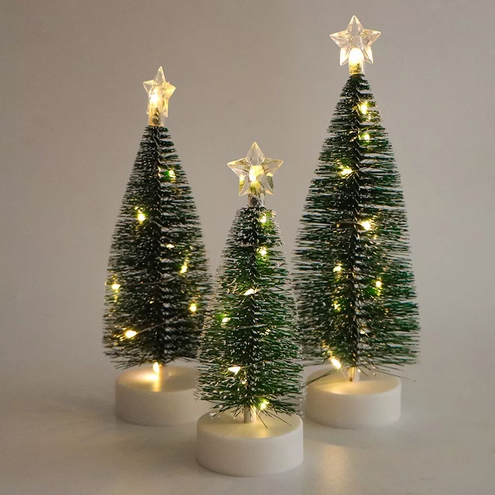 Mini Árbol De Navidad Con Luces Para Decoración Navideña De 