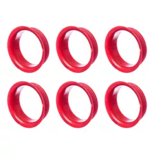 6 Caçapas Plásticas Vermelha Para Mesa De Sinuca - 54mm 