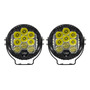 Par Faros Led Superpotente Redondo 3'' Tipo Baja Luz Blanca