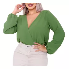 Blusa Feminina Plus Size Decotev Tamanho Grande Veste Ate 50