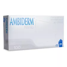 Guantes Descartables Antideslizantes Ambiderm Color Azul Talle S De Nitrilo X 100 Unidades