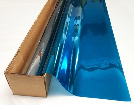 Papel Ahumado Azul Tipo Espejo 1.50x1.00