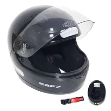 Capacete Moto Feminino Ebf 7 Solid Preto Tamanho 58