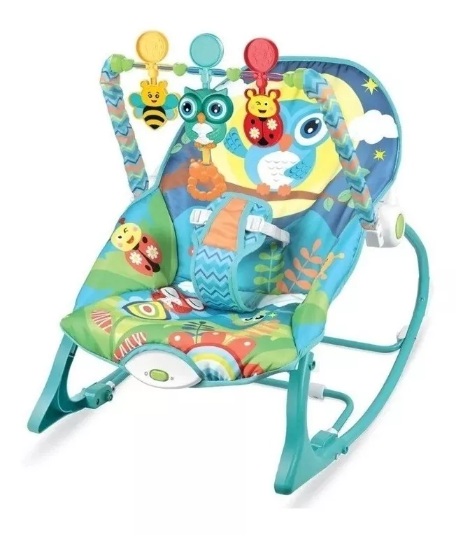 Cadeira De Balanço Para Bebê Color Baby Encantada R9217 Azul