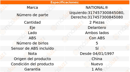 2- Mazas Delanteras Con Abs Grand Marquis 1997/2002 National Foto 6